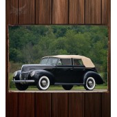 Металлическая табличка Ford V8 Deluxe Convertible Fordor Sedan (91A-74)